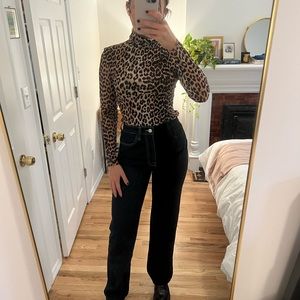 Ganni leopard turtleneck size 38